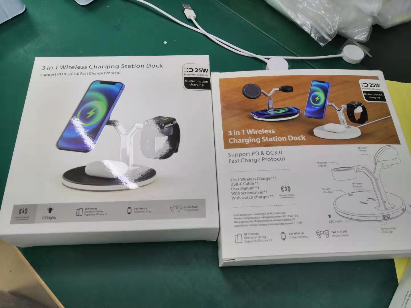 3-in-1-Magnet-Wireless-Ladegerät,Kompatibel mit Apple