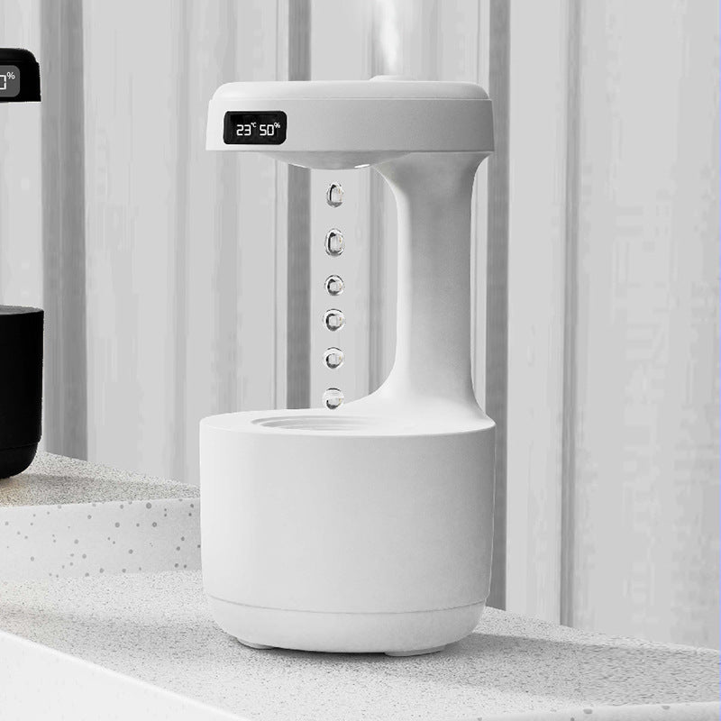 Anti-Schwerkraft Luftbefeuchter mit LED & Uhr – Aromadiffusor für Schlafzimmer & Büro