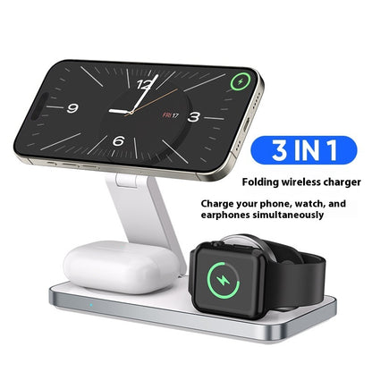 Schlichtes 3-in-1-Magnet-Wireless-Ladegerät
