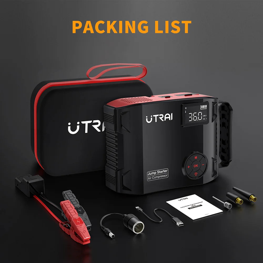 UTRAI 4 In 1 2000A Starthilfe Power Bank 16000 mAh