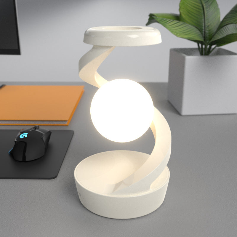 Drehbare Mond-Schreibtischlampe mit kabellosem Ladegerät