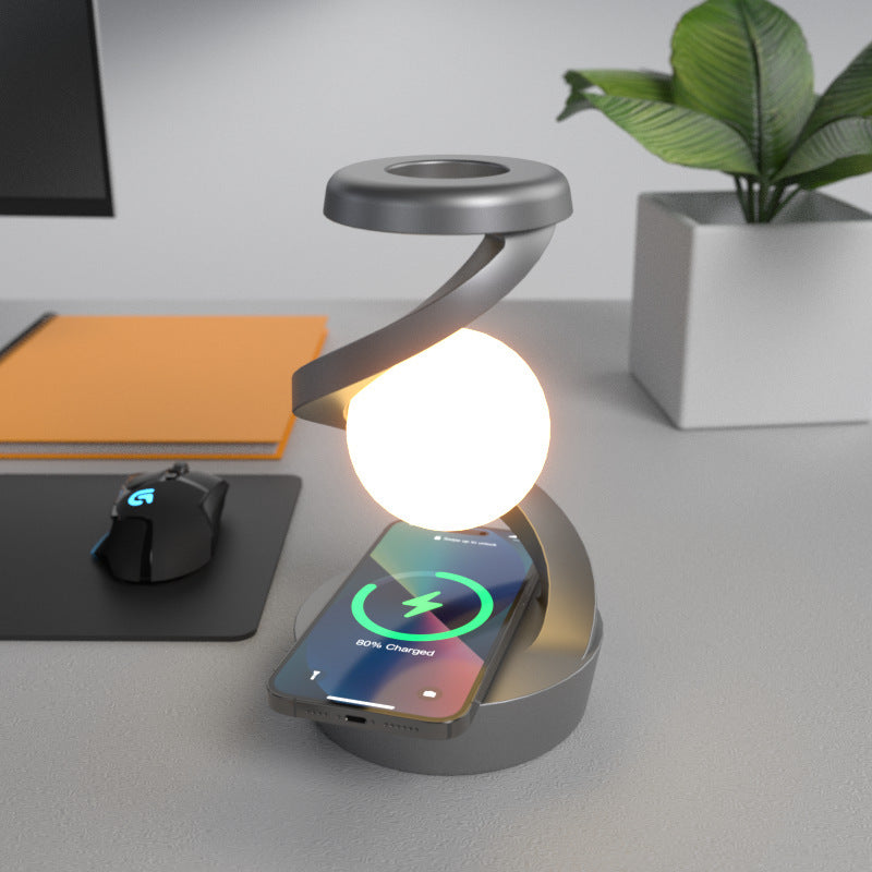 Drehbare Mond-Schreibtischlampe mit kabellosem Ladegerät